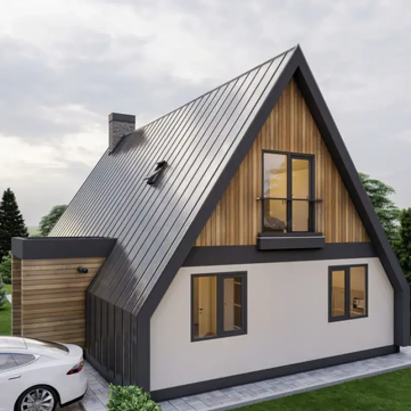 A Frame Style Home Plans, Small a Frame Cabin Blueprint